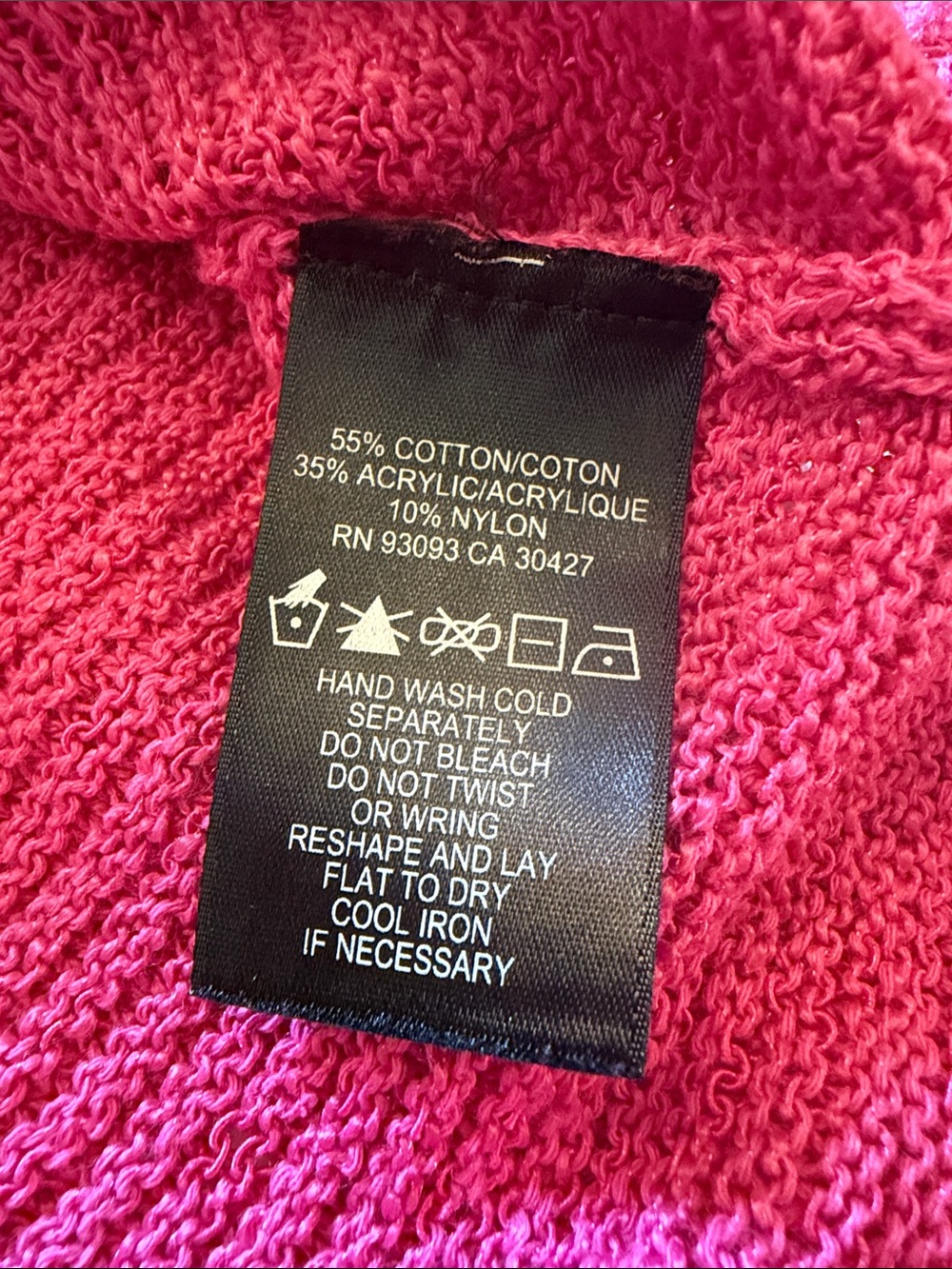 ZOZO Scoop-Neck Button-Accent Sweater in Bright Fuchsia - Picture 3 of 7